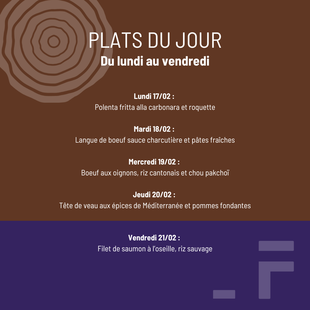 Plat du jour Semaine 3 - Pinte et Floris - Anières février 2025